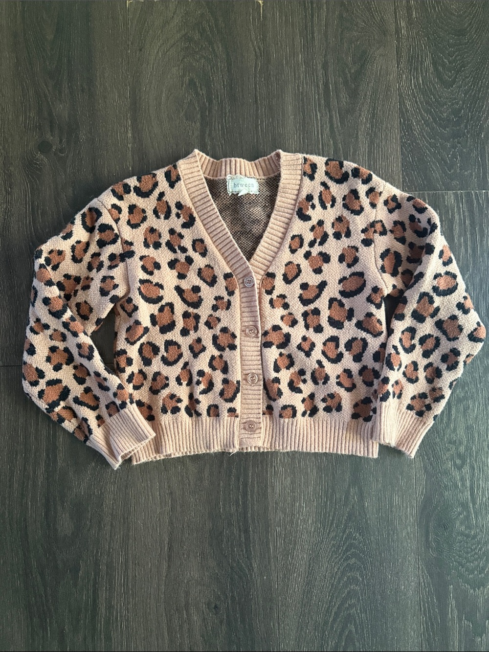 btween Leopard Print Cardigan Sweater